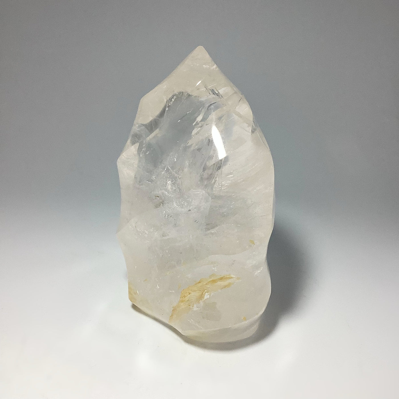 Carved Quartz with Hematoid Inclusions Flame