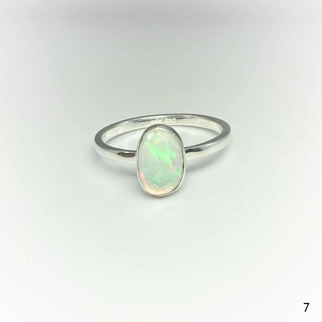 Faceted Ethiopian Fire Opal Ring - Rocks and Gems Canada