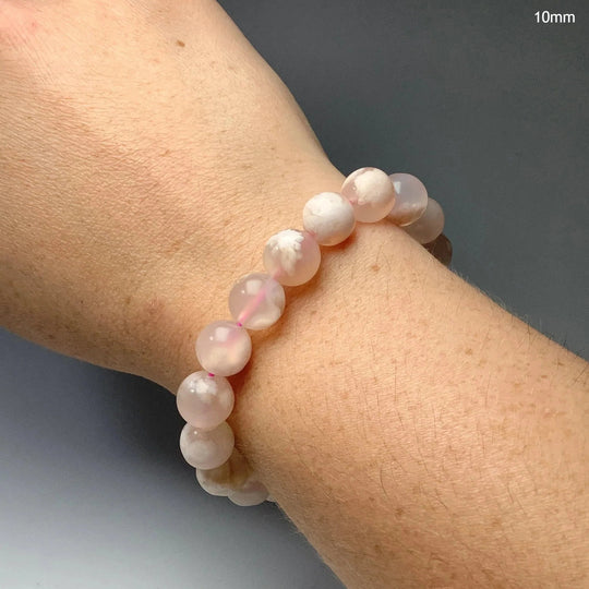 Flower Agate Beaded Bracelet - Rocks and Gems Canada