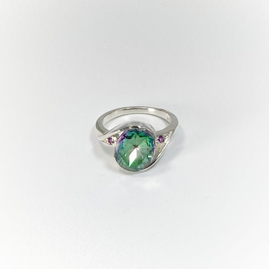 Mystic Topaz and Amethyst Ring - Rocks and Gems Canada
