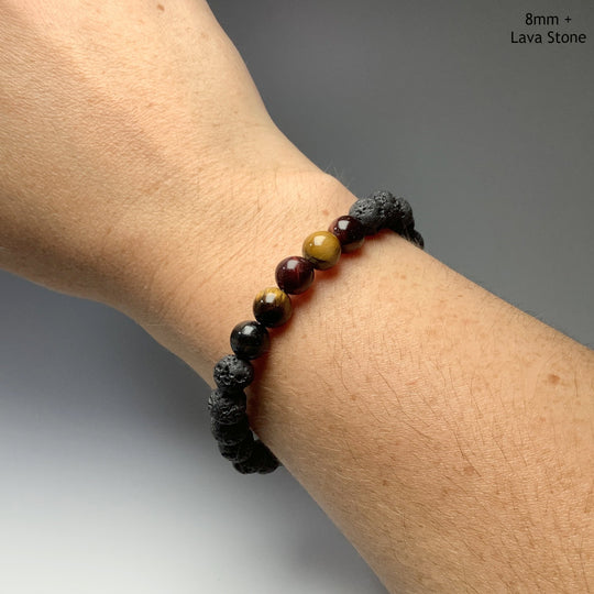 Mixed Tiger Eye Beaded Bracelet - Rocks and Gems Canada