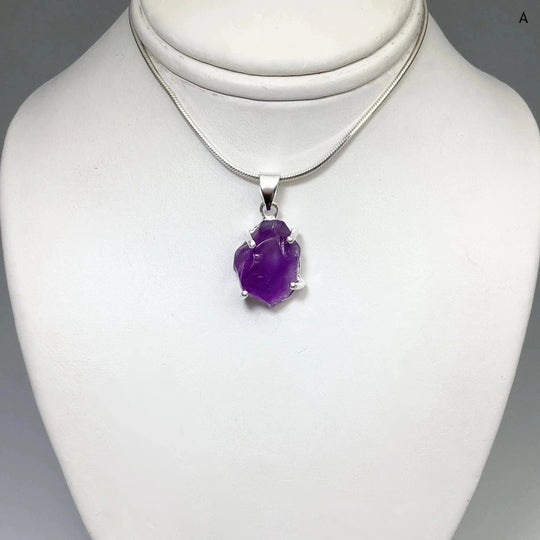 Raw Amethyst Pendant - Rocks and Gems Canada