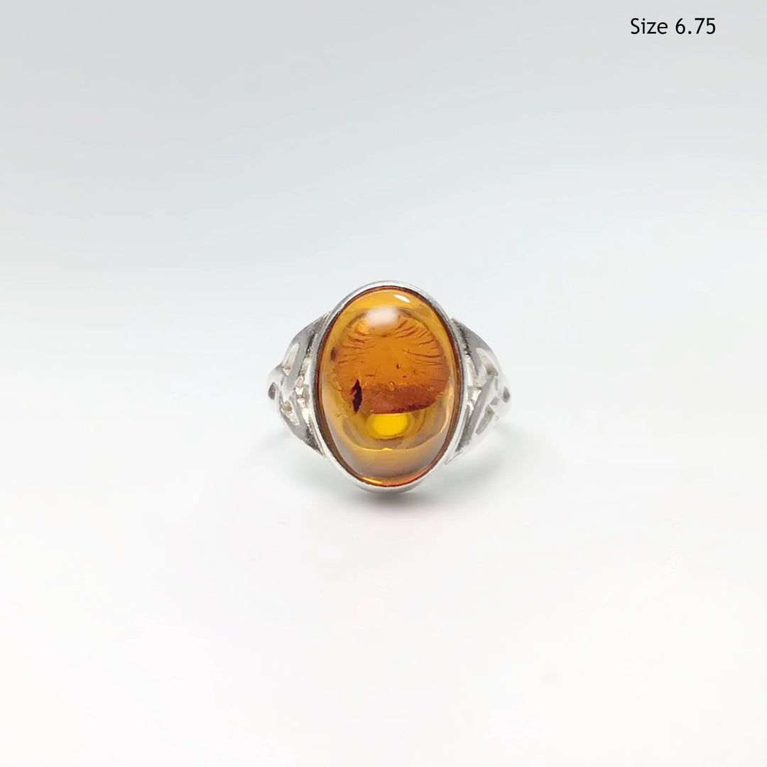 Cognac Amber Ring - Rocks and Gems Canada