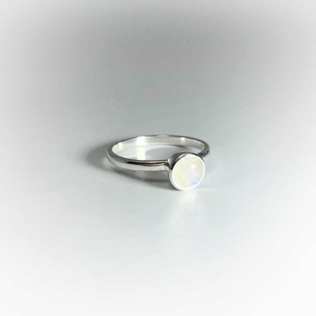 Rainbow Moonstone Ring - Rocks and Gems Canada