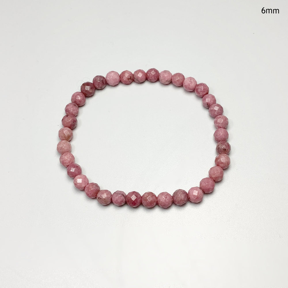 Pink Rhodonite Faceted Beaded Bracelet - Rocks and Gems Canada