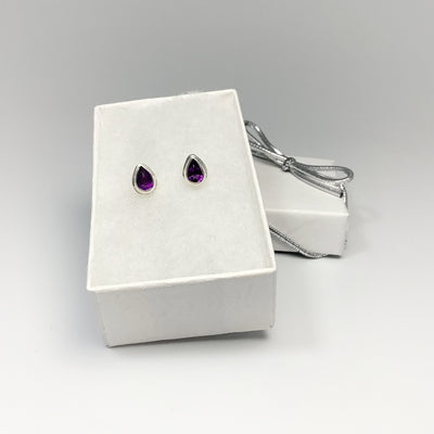Amethyst Stud Earrings