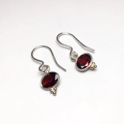 Garnet Dangle Earrings