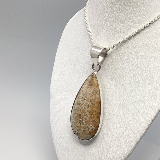 Fossilized Coral Pendant - Rocks and Gems Canada