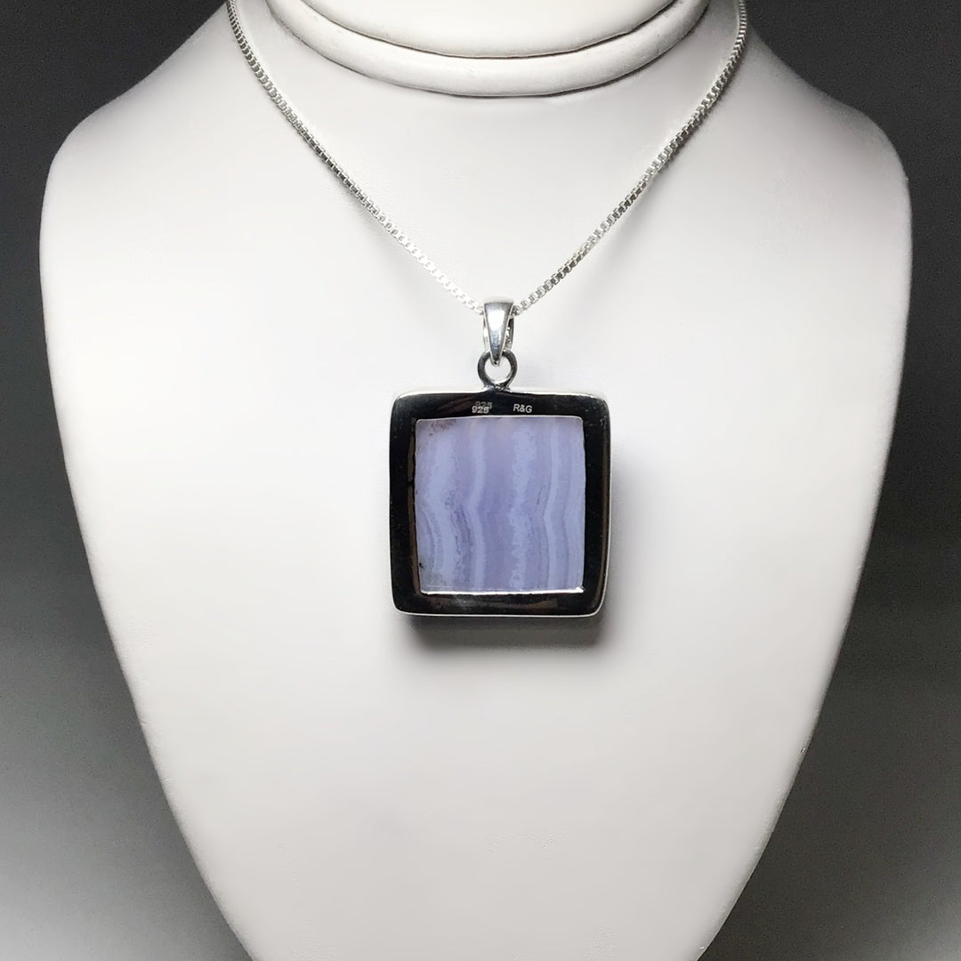 Blue Lace Agate Pendant - Rocks and Gems Canada