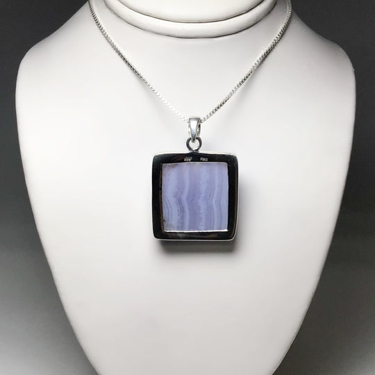 Blue Lace Agate Pendant - Rocks and Gems Canada