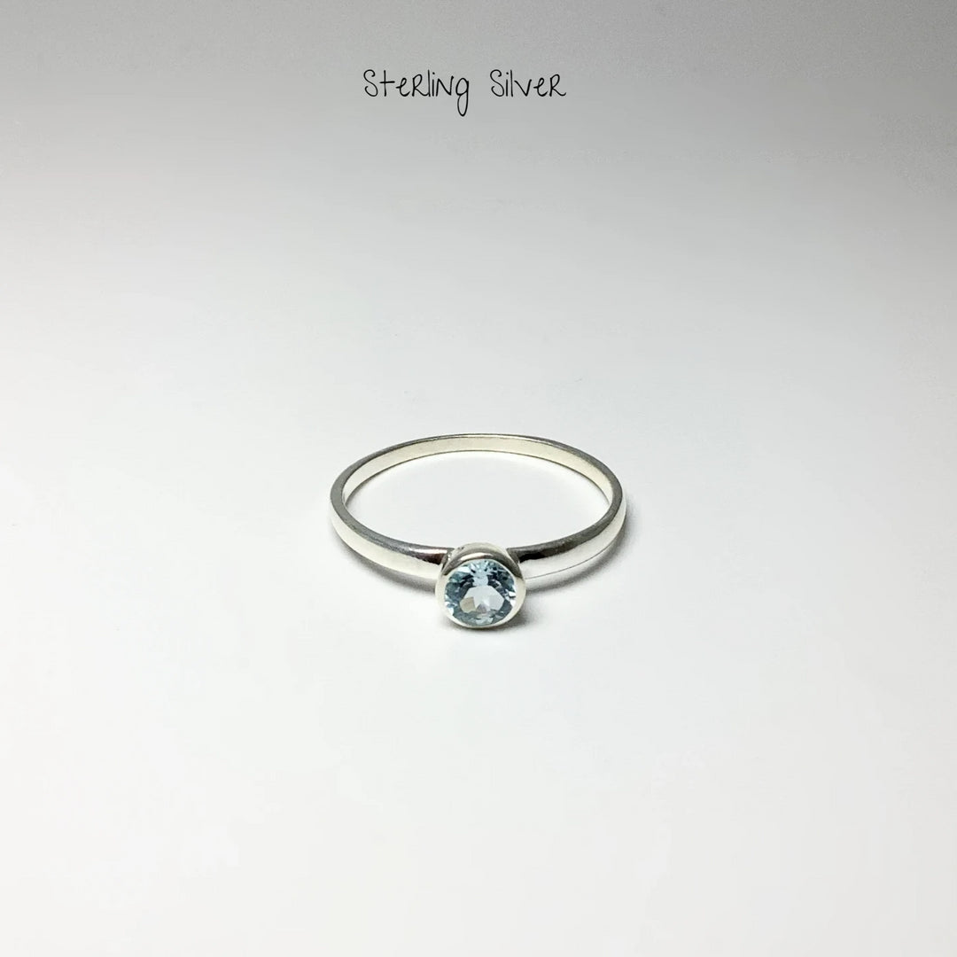 Blue Topaz Ring - Rocks and Gems Canada