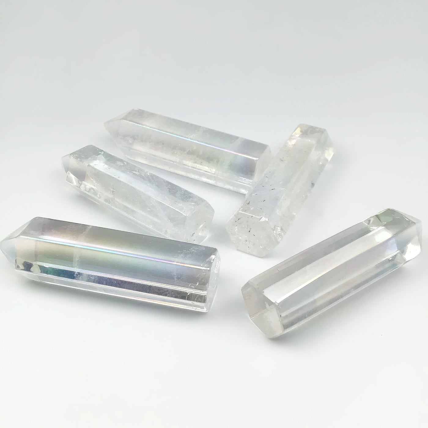 Polished Opalescent Quartz Point at $65 Each