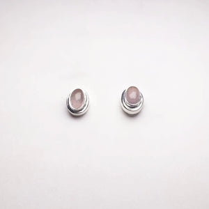 Rose Quartz Stud Earrings