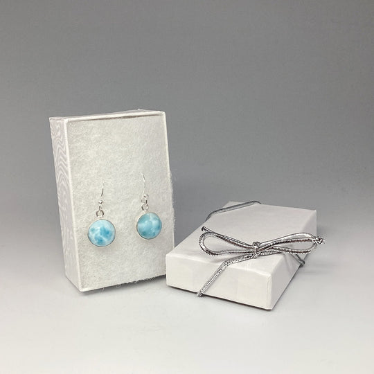 Larimar Dangle Earrings - Rocks and Gems Canada