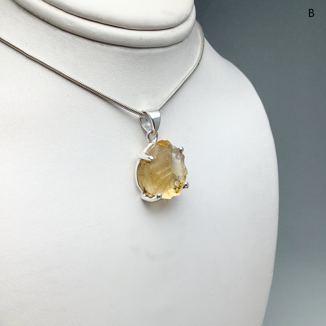 Raw Citrine Pendant - Rocks and Gems Canada