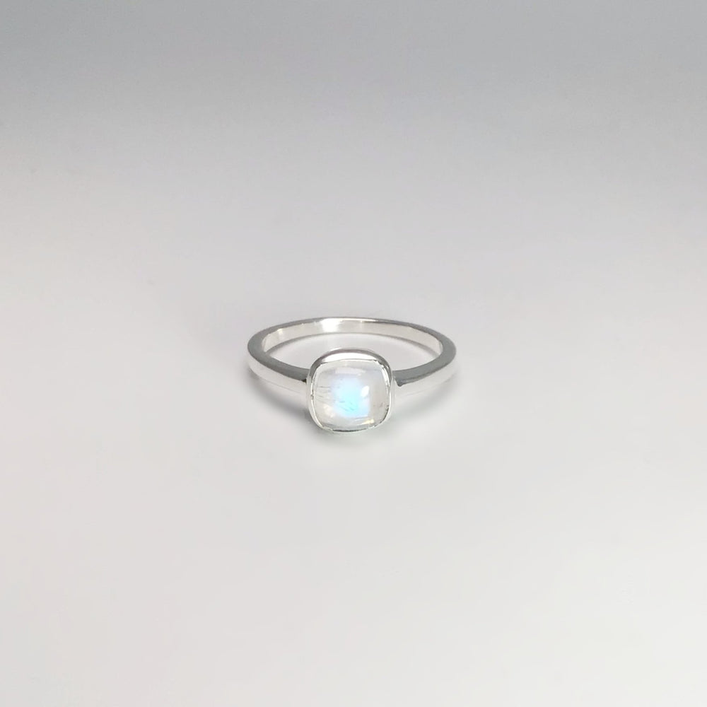 Rainbow Moonstone Ring - Rocks and Gems Canada
