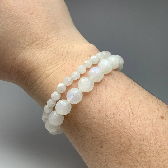 Moonstone Faceted Beaded Bracelet - Rocks and Gems Canada