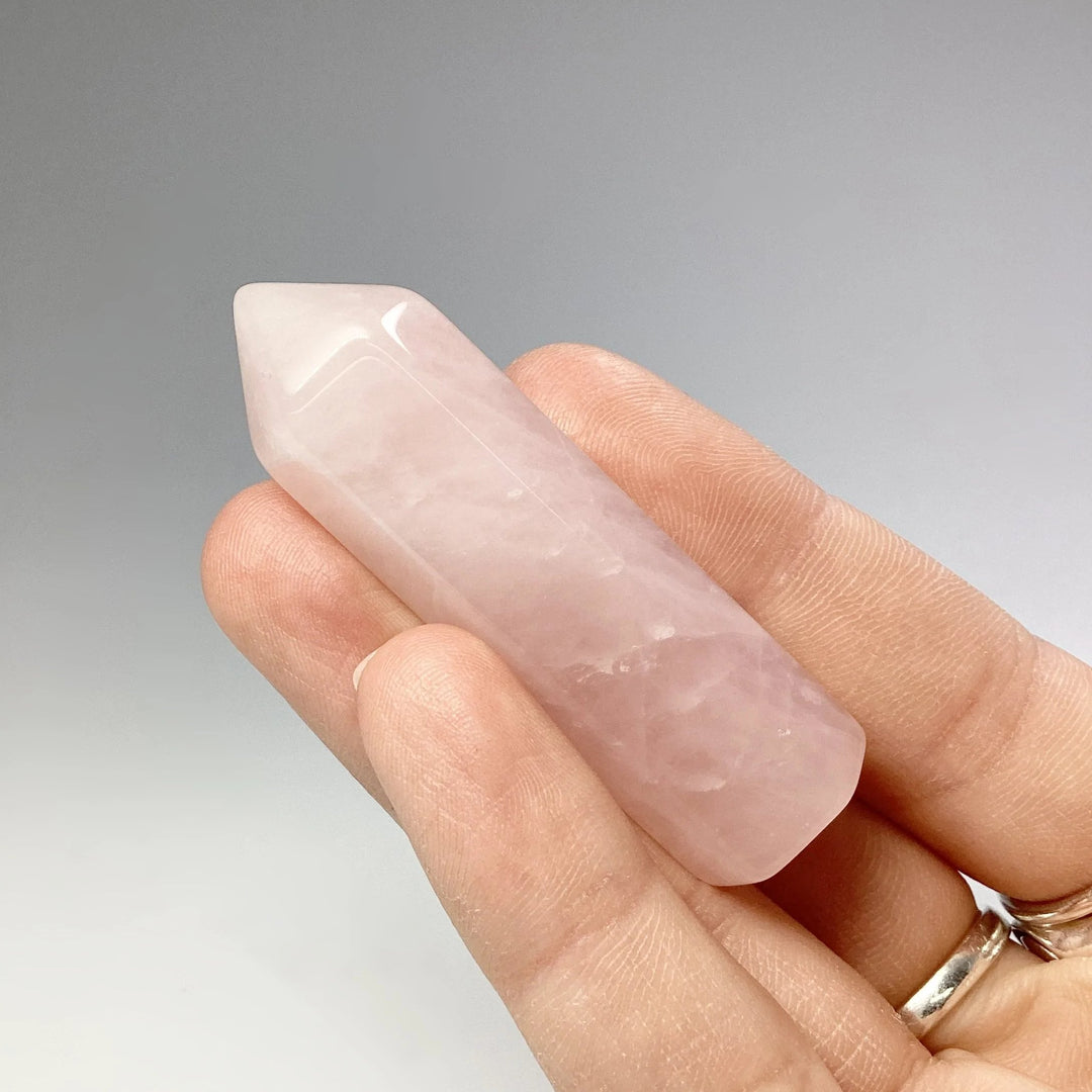 Polished Rose Quartz Point - Rocks and Gems Canada