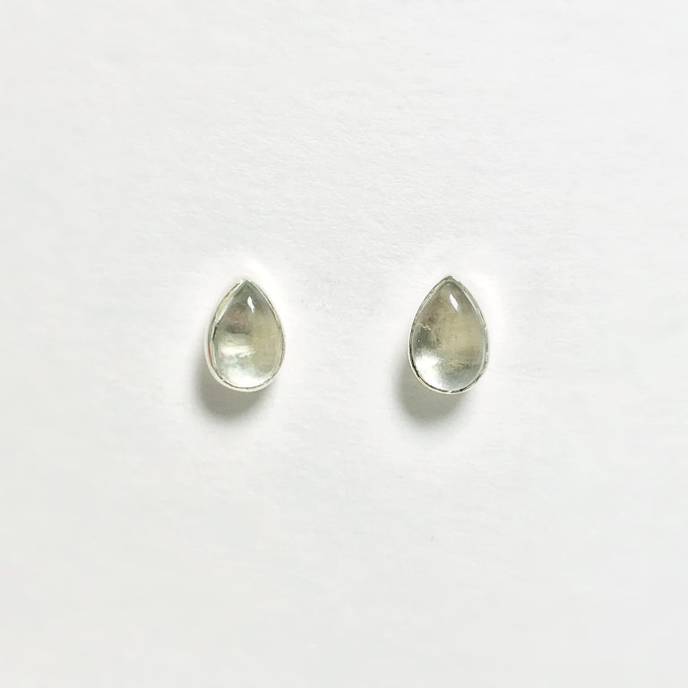 Green Amethyst Stud Earrings - Rocks and Gems Canada