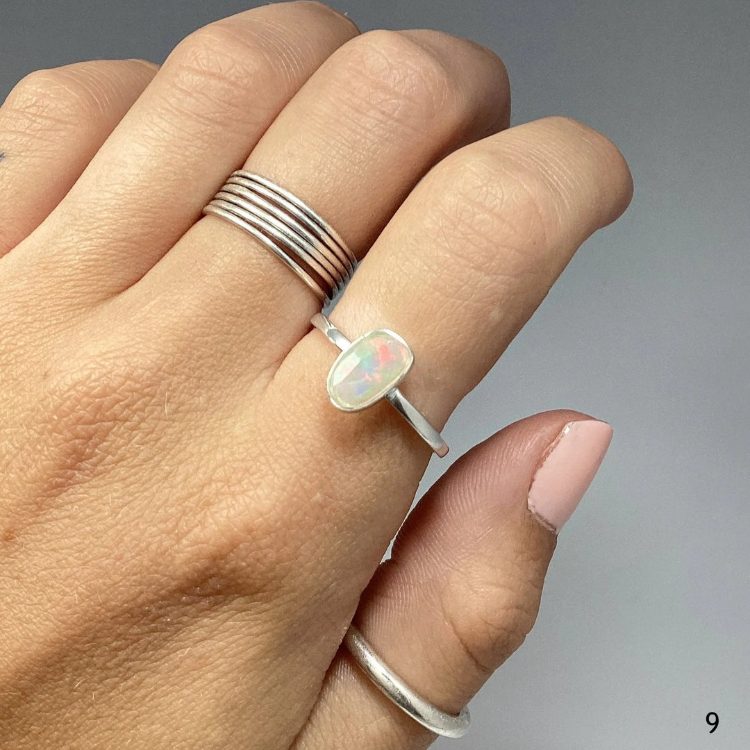 Faceted Ethiopian Fire Opal Ring - Rocks and Gems Canada