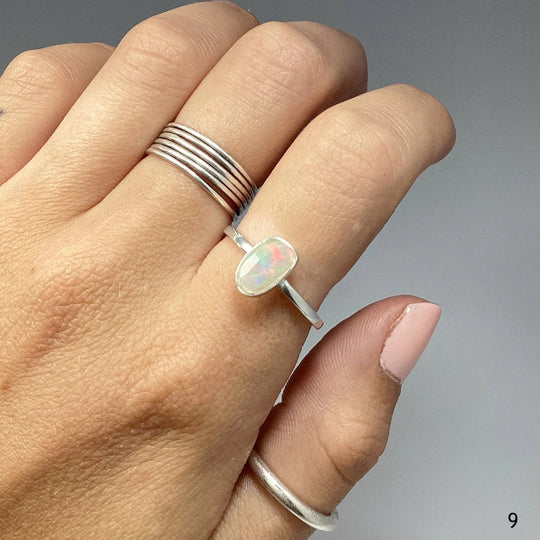 Faceted Ethiopian Fire Opal Ring - Rocks and Gems Canada
