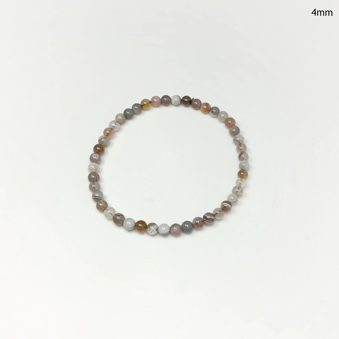 Botswana Agate Beaded Bracelet - Rocks and Gems Canada