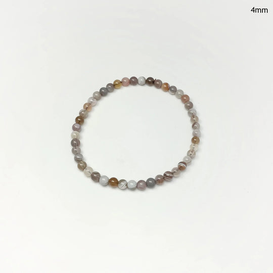 Botswana Agate Beaded Bracelet - Rocks and Gems Canada