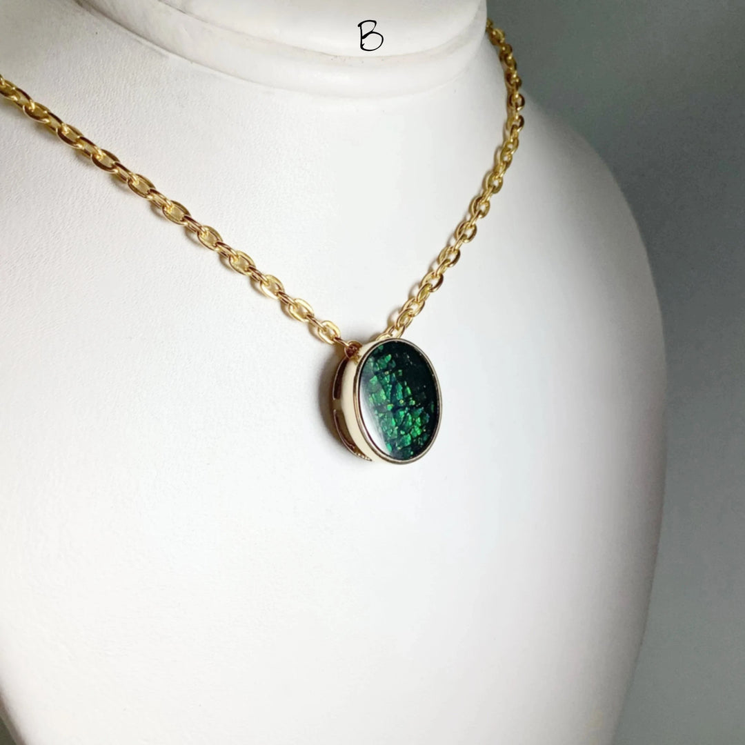 Alberta Ammolite 14K Gold Pendant - Rocks and Gems Canada