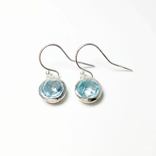 Blue Topaz Dangle Earrings - Rocks and Gems Canada