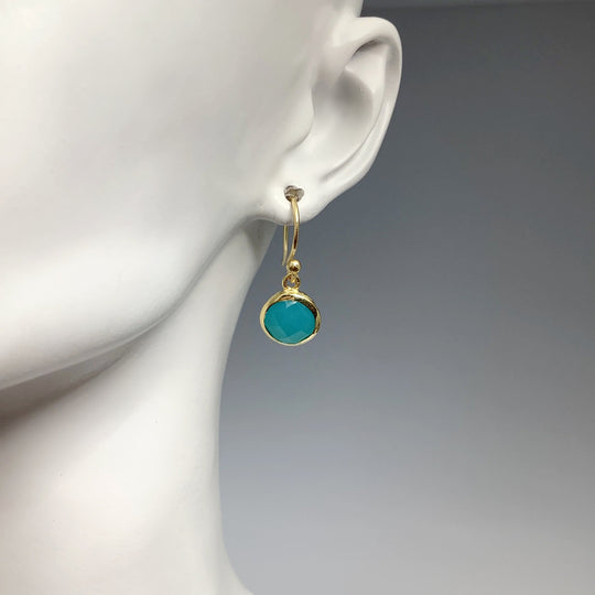 Blue Onyx Dangle Earrings - Rocks and Gems Canada