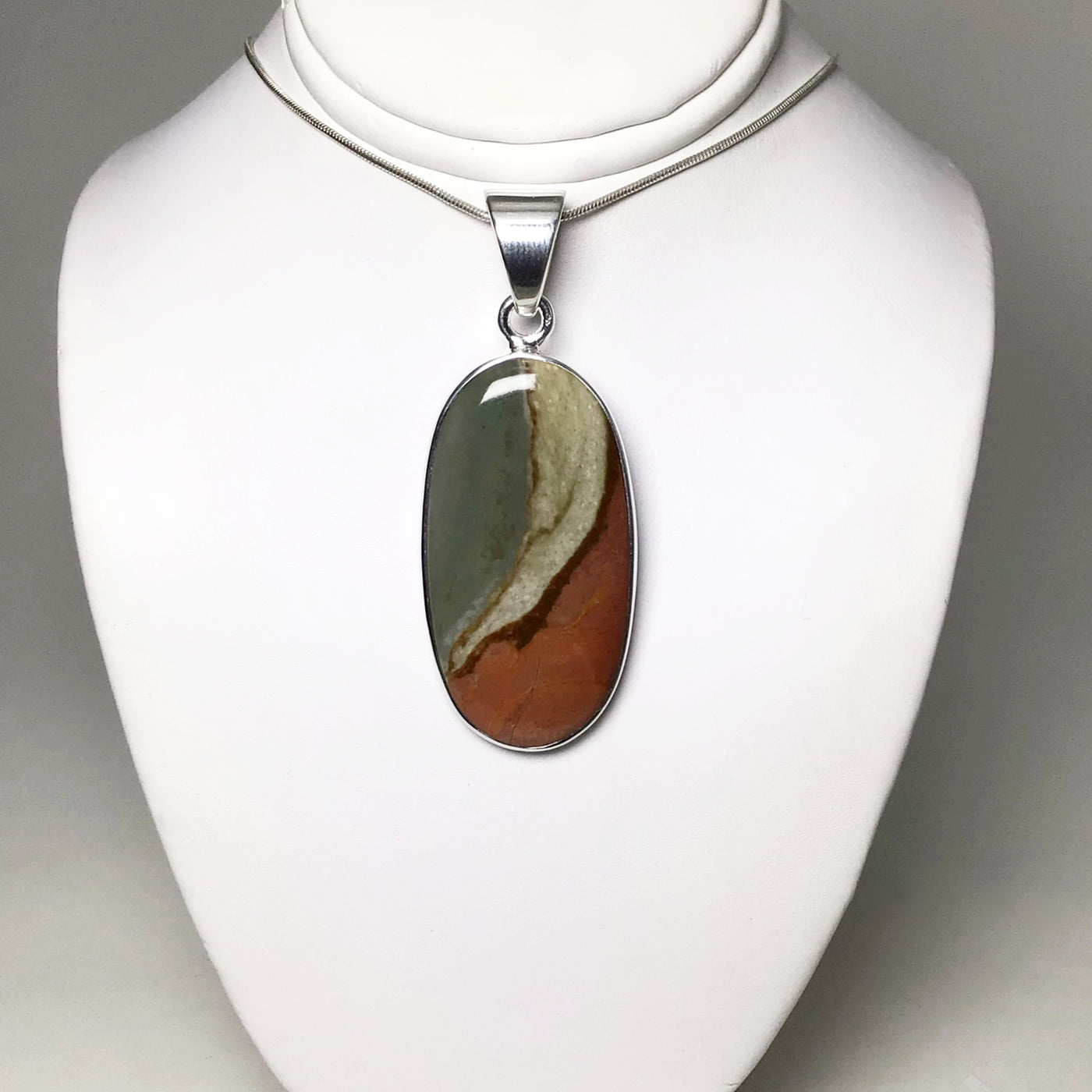 Polychrome Scenic Jasper Pendant