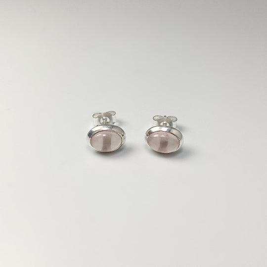 Rose Quartz Stud Earrings - Rocks and Gems Canada