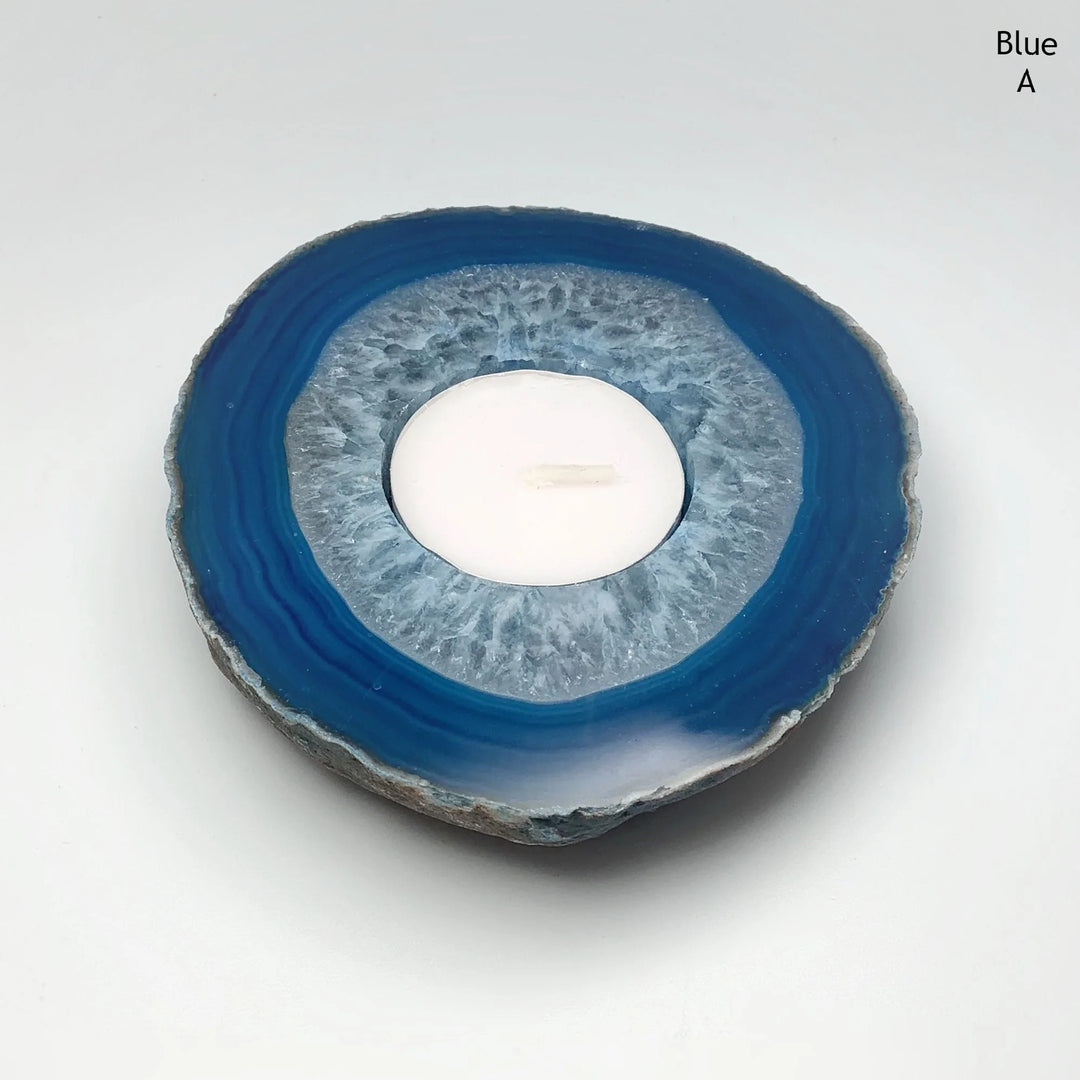 Agate Candle Holder - Rocks and Gems Canada