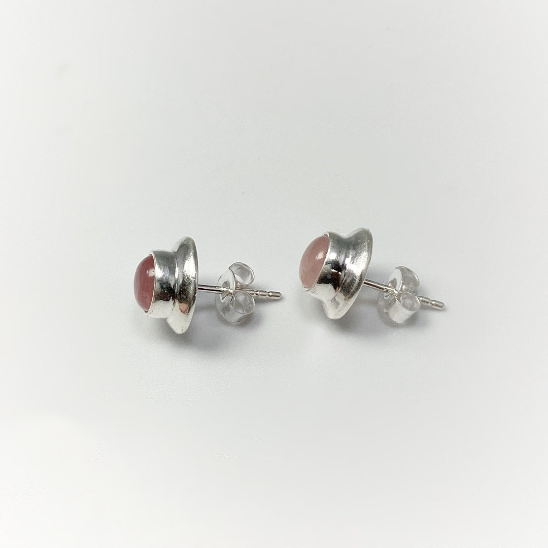 Rose Quartz Stud Earrings - Rocks and Gems Canada