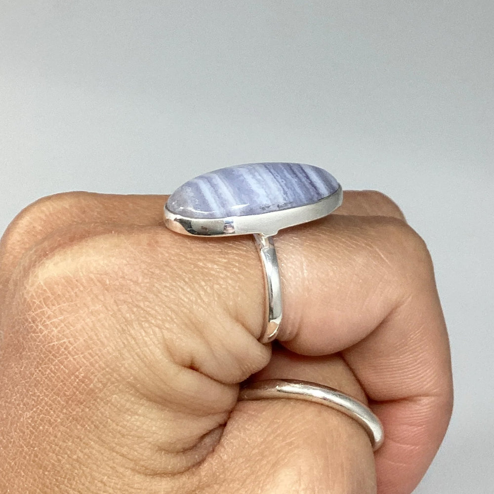 Blue Lace Agate Ring - Rocks and Gems Canada