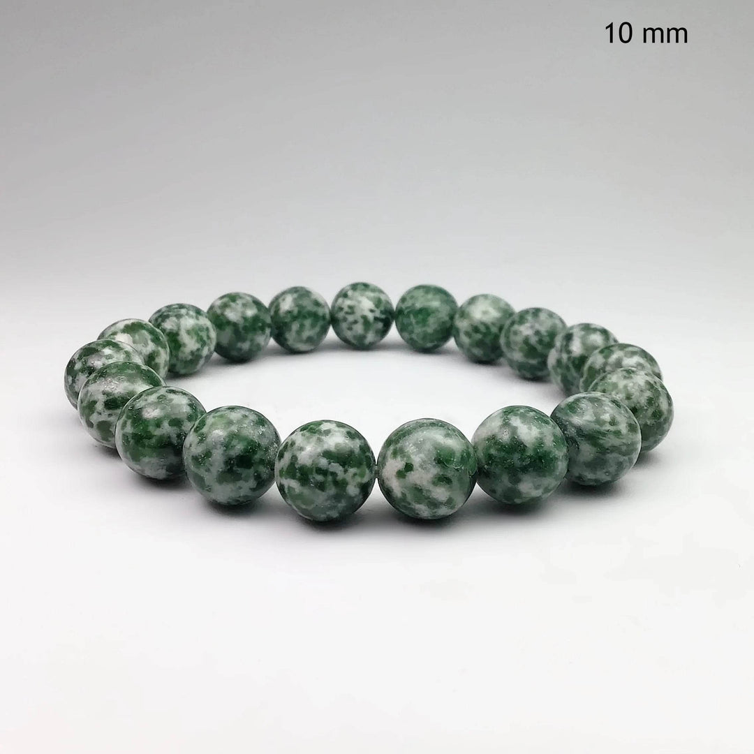 Green Dot Jade Beaded Bracelet - Rocks and Gems Canada