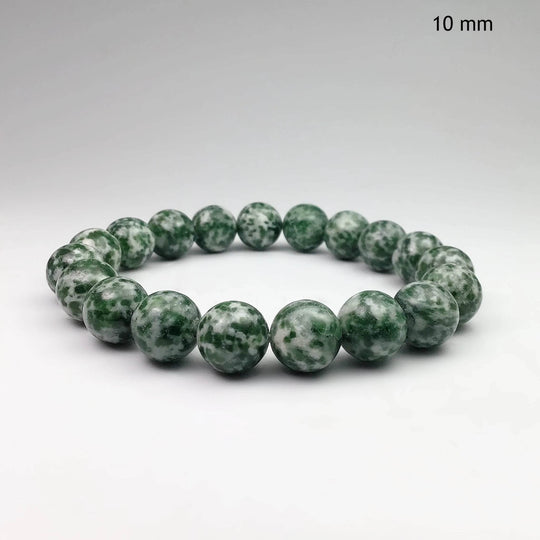 Green Dot Jade Beaded Bracelet - Rocks and Gems Canada