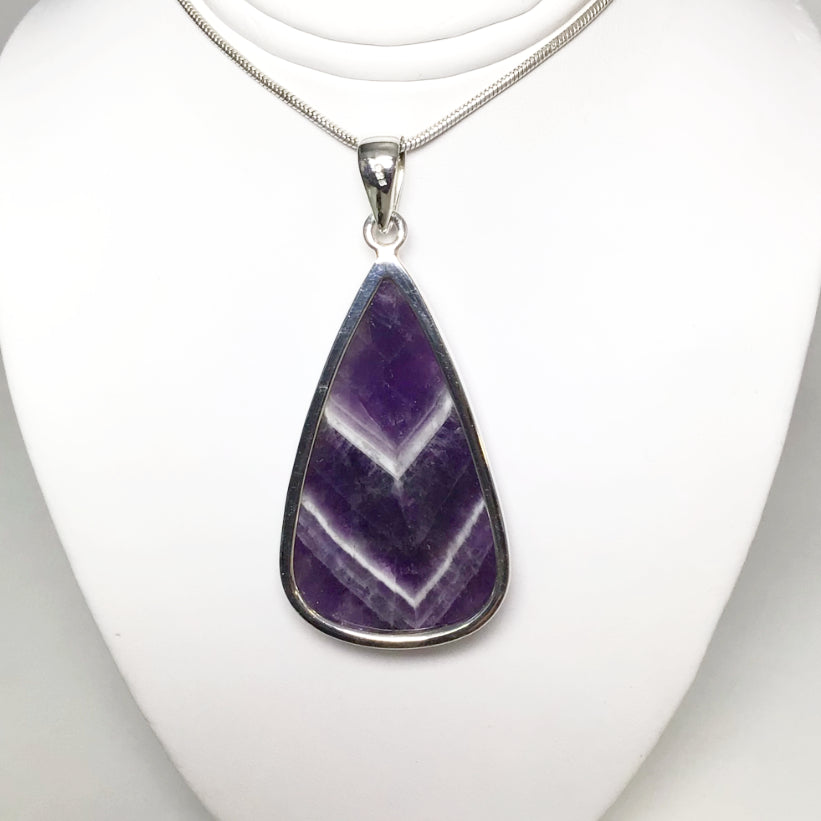 Chevron Amethyst Pendant - Rocks and Gems Canada