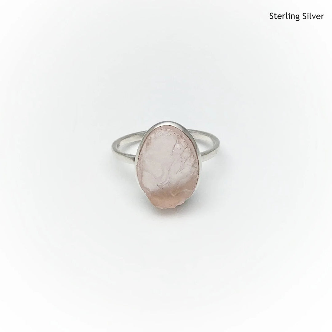 Raw Rose Quartz Ring - Rocks and Gems Canada