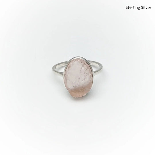 Raw Rose Quartz Ring - Rocks and Gems Canada