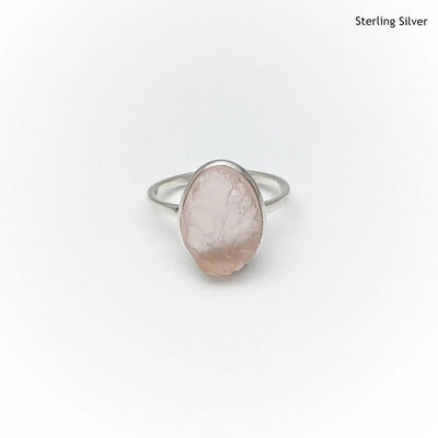 Raw Rose Quartz Ring