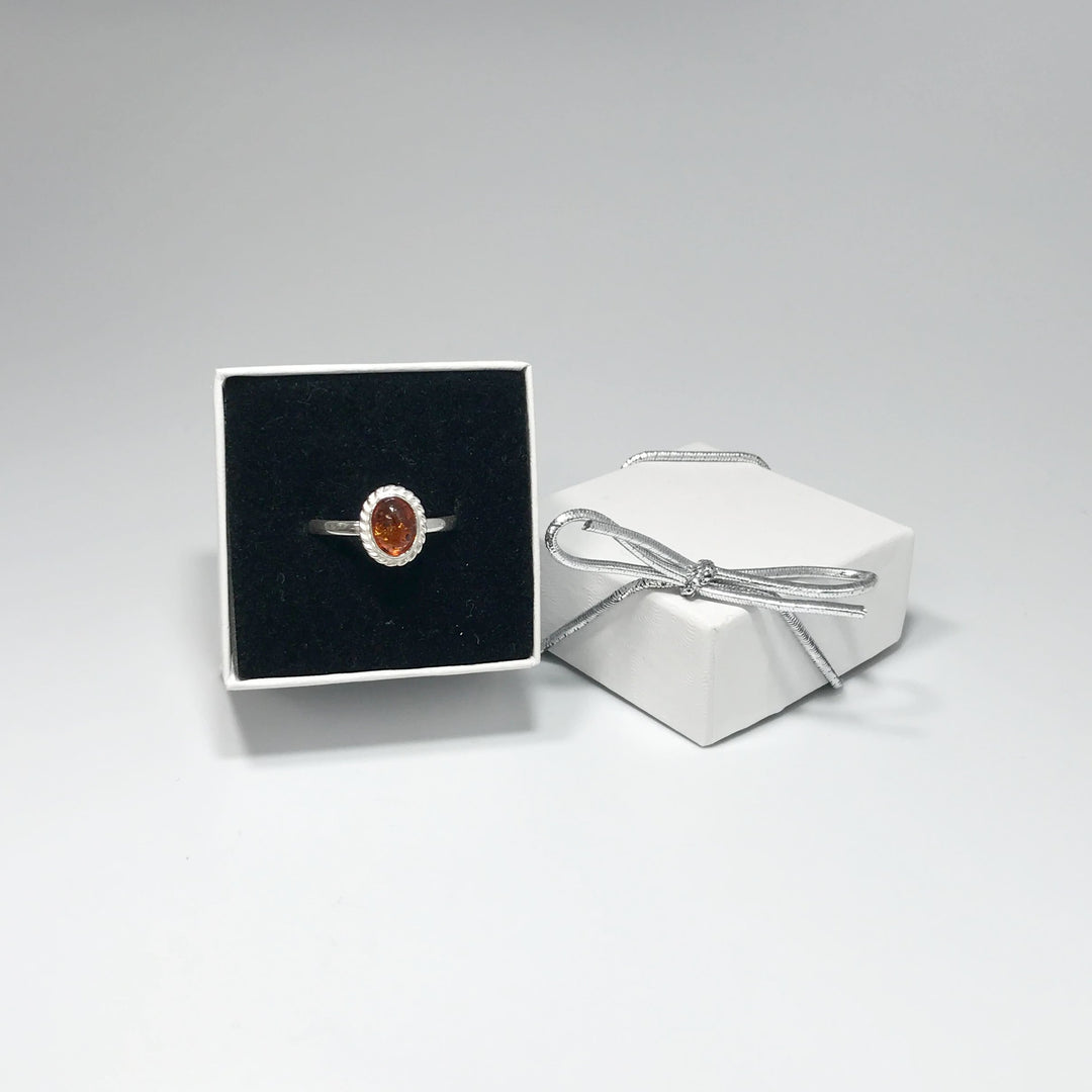 Cognac Amber Ring - Rocks and Gems Canada