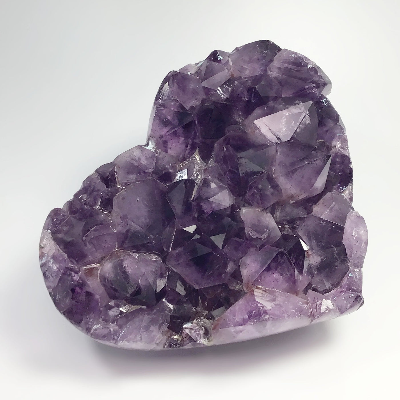 Amethyst Druze Cluster Heart On Stand