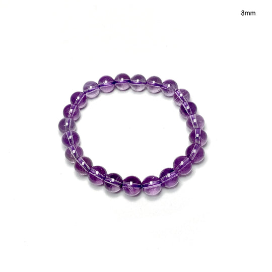 Amethyst Beaded Bracelet - High Quality - Rocks and Gems Canada