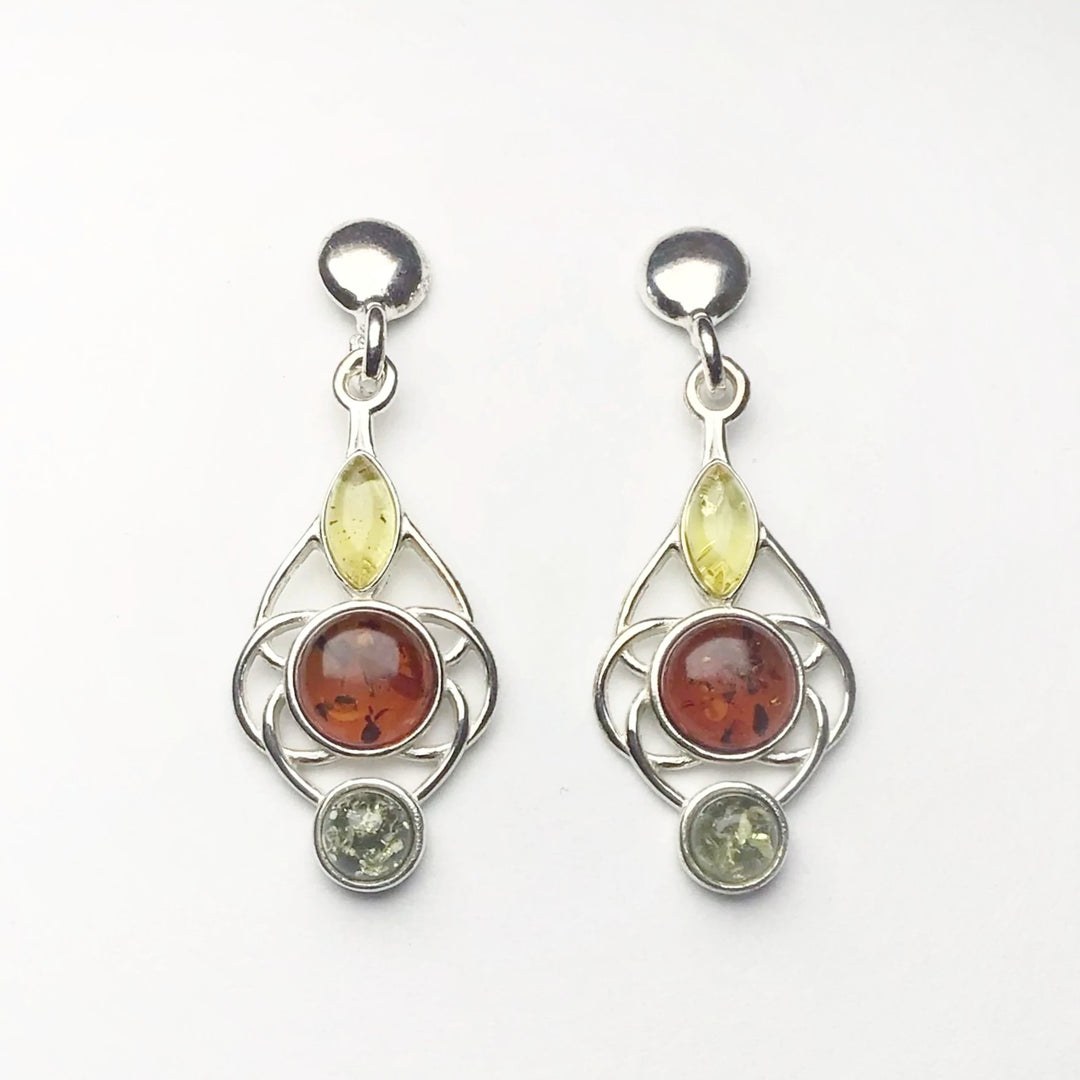 Mixed Amber Stud Earrings - Rocks and Gems Canada
