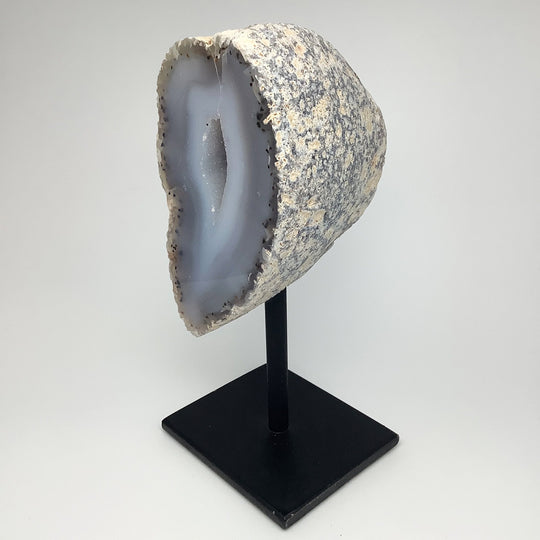 Natural Agate Geode on Stand - Rocks and Gems Canada