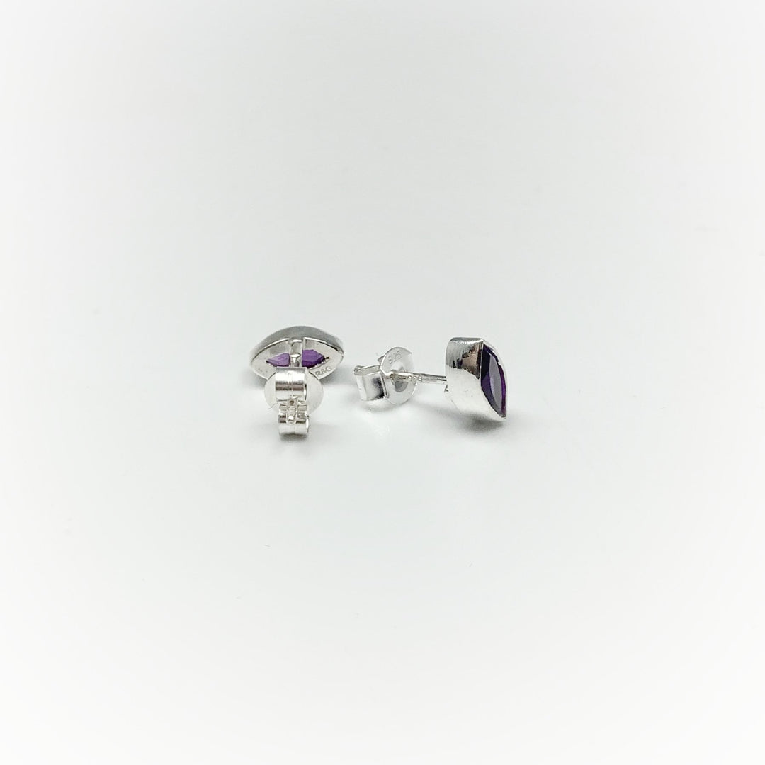 Amethyst Stud Earrings - Rocks and Gems Canada