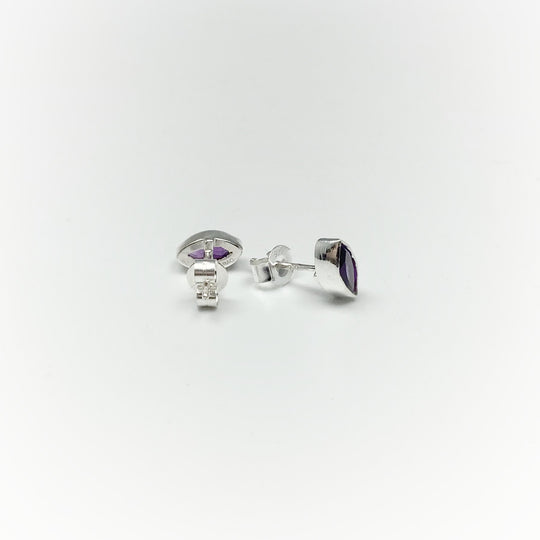Amethyst Stud Earrings - Rocks and Gems Canada