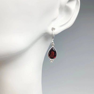 Garnet Dangle Earrings