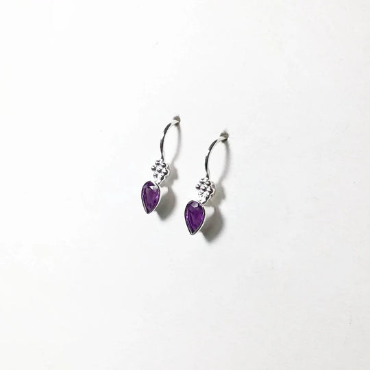 Amethyst Dangle Earrings - Rocks and Gems Canada